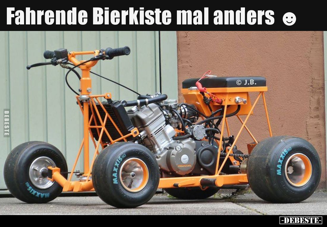 Fahrende Bierkiste mal anders.