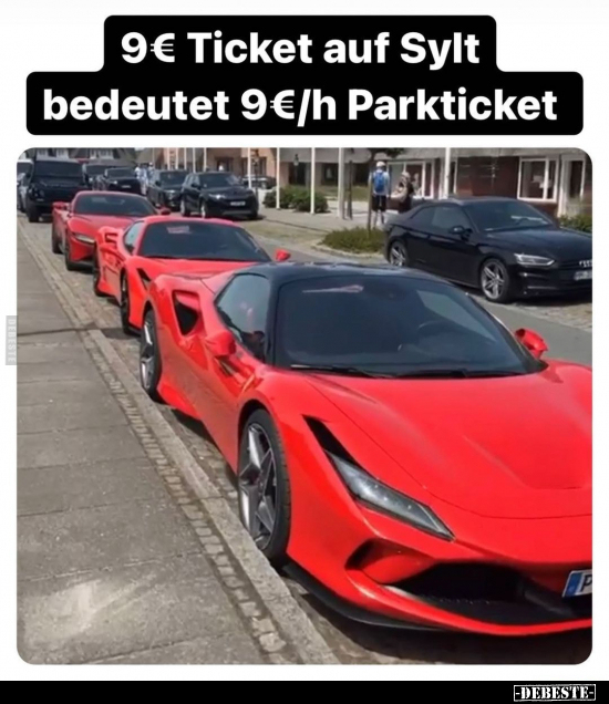 9€ Ticket auf Sylt bedeutet 9€/h Parkticket.. - Lustige Bilder | DEBESTE.de