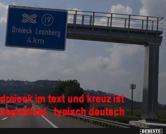 Dreieck im Text und Kreuz ist abgebildet, typisch deutsch.. - Lustige Bilder | DEBESTE.de
