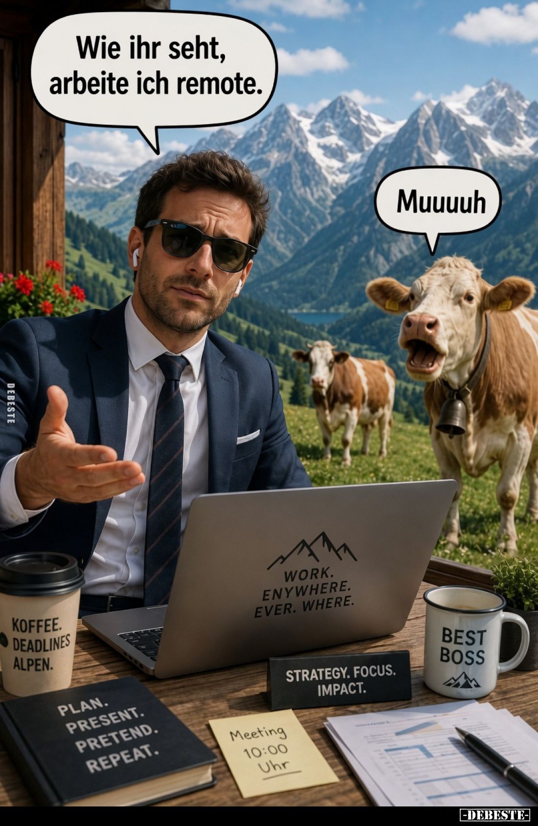 Wie ihr seht, arbeite ich remote... - Lustige Bilder | DEBESTE.de