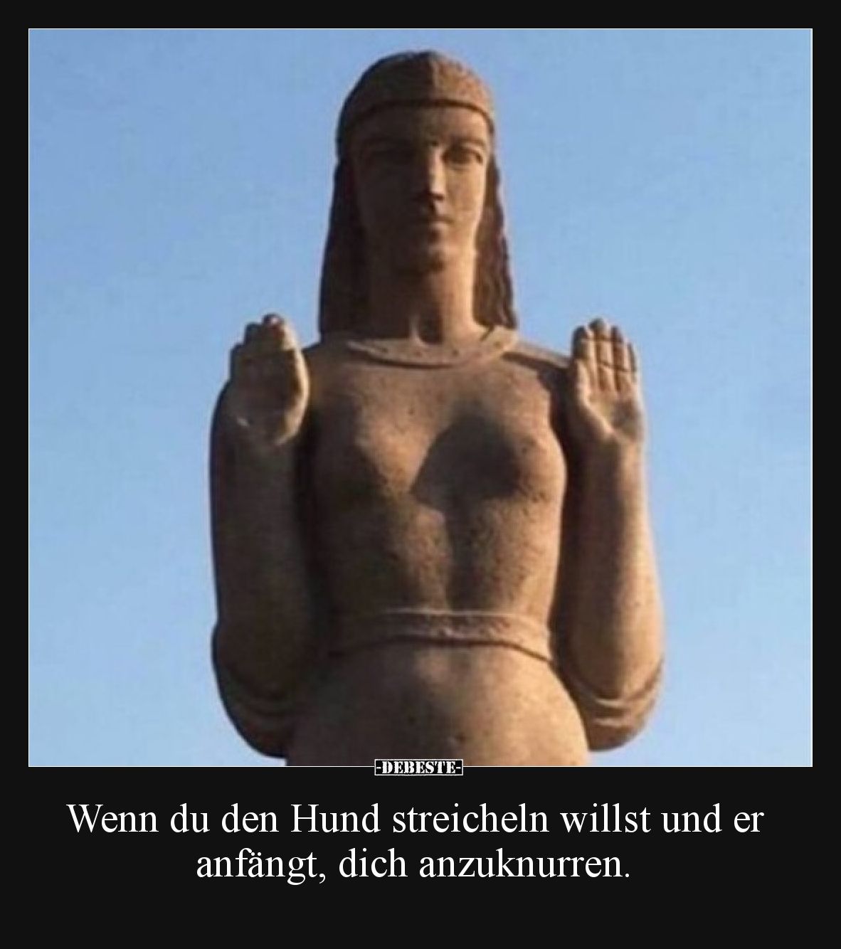 Wenn du den Hund streicheln willst und er anfängt, dich anzuknurren.