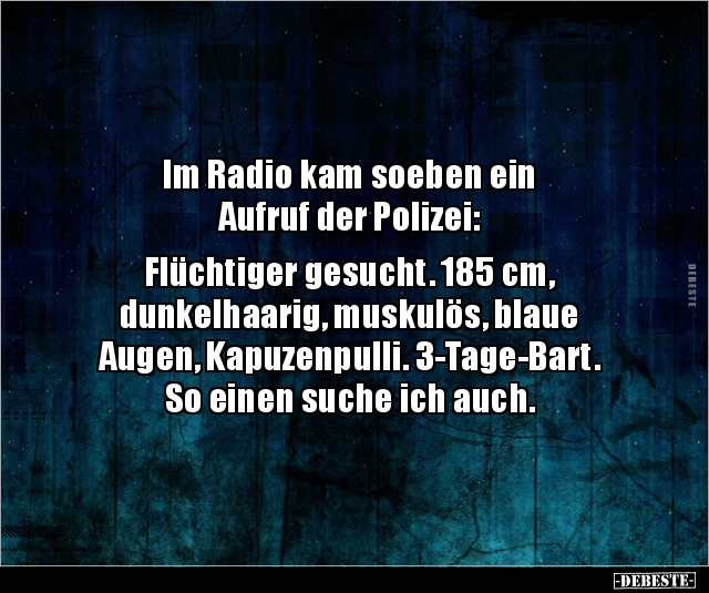 Im Radio kam soeben ein Aufruf der Polizei.. - Lustige Bilder | DEBESTE.de