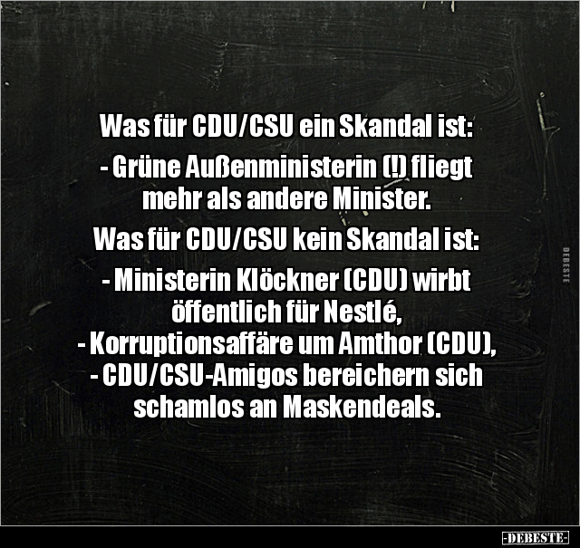 Was für CDU/CSU ein Skandal ist.. - Lustige Bilder | DEBESTE.de