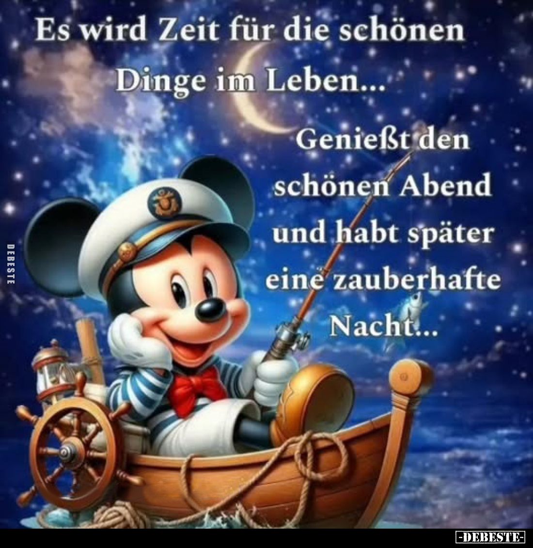 Es wird Zeit für die schönen Dinge im Leben...
Genießt den schönen Abend und habt später eine zauberhafte Nacht...