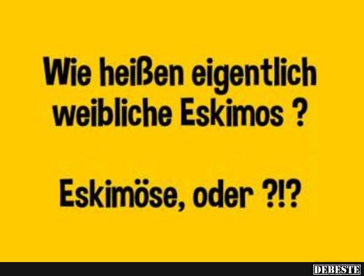 Wie heißen eigentlich weibliche Eskimos? - Lustige Bilder | DEBESTE.de