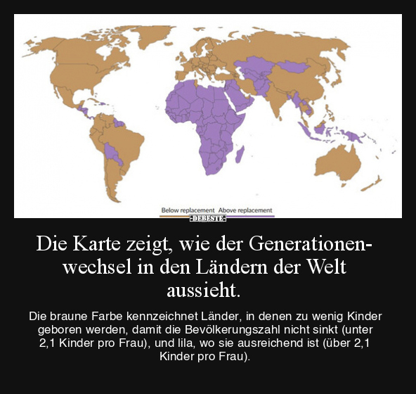 Die Karte zeigt, wie der Generationenwechsel in den.. - Lustige Bilder | DEBESTE.de