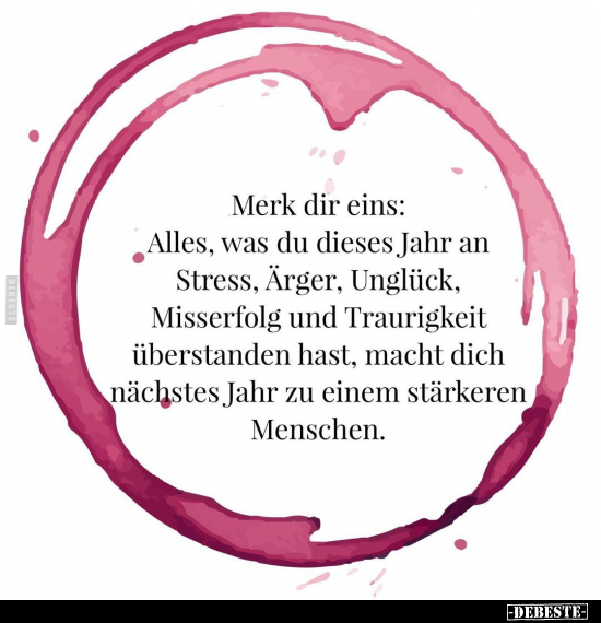 Merk dir eins: Alles, was du dieses Jahr an Stress.. - Lustige Bilder | DEBESTE.de