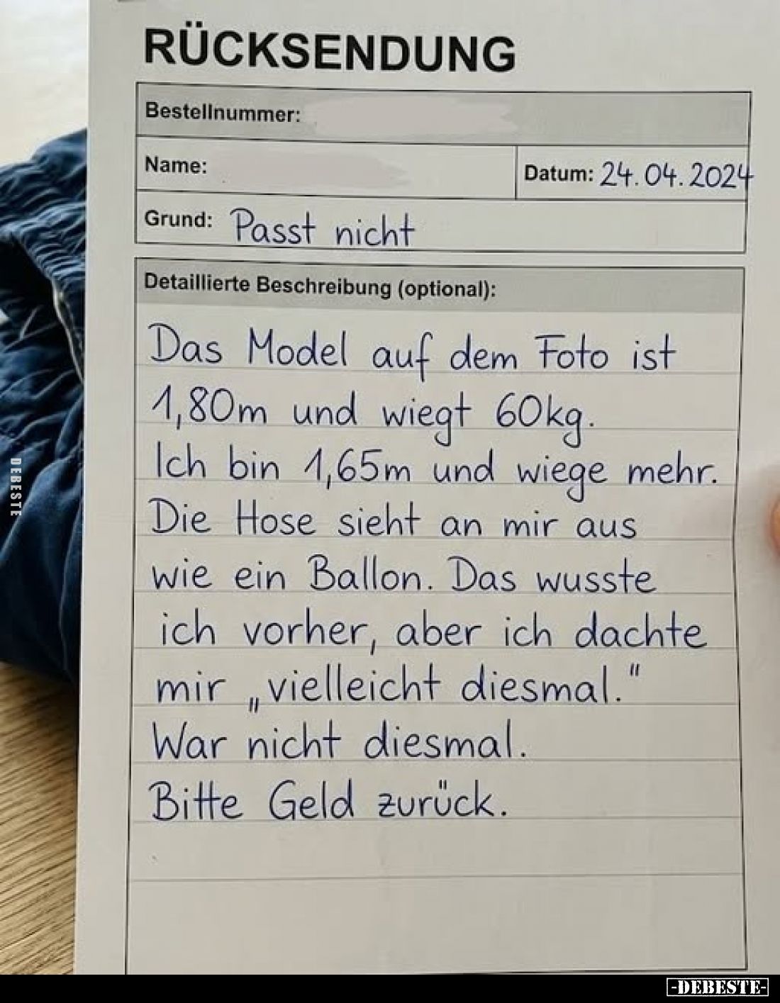 Das Model auf dem Foto ist 1,80m und wiegt 60kg.. - Lustige Bilder | DEBESTE.de