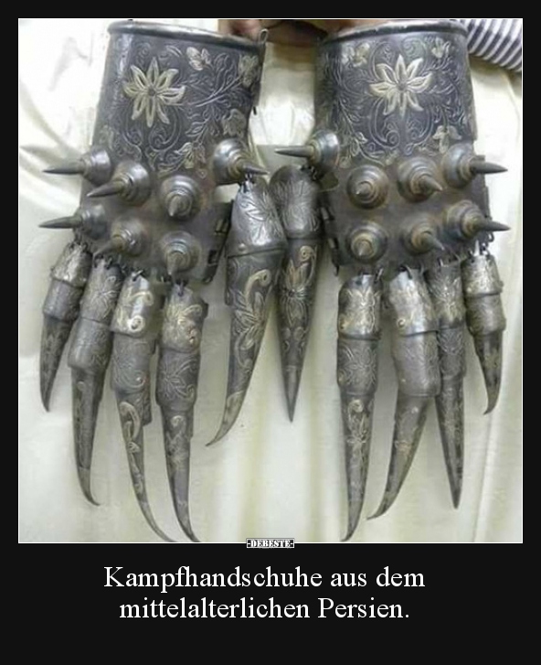 Kampfhandschuhe aus dem mittelalterlichen Persien... - Lustige Bilder | DEBESTE.de