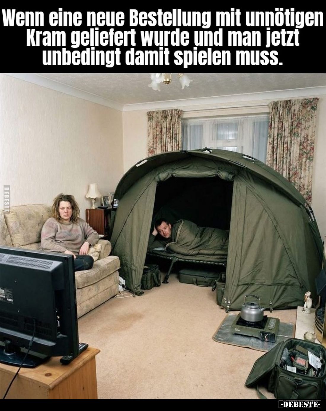 Wenn eine neue Bestellung mit unnötigen Kram geliefert wurde und man jetzt unbedingt damit spielen muss.
