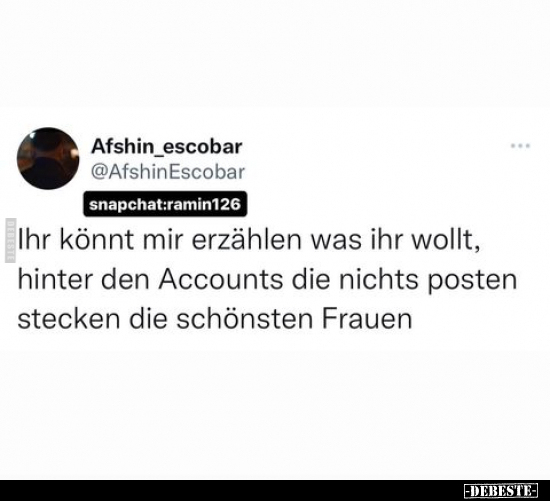 Ihr könnt mir erzählen was ihr wollt, hinter den Accounts.. - Lustige Bilder | DEBESTE.de