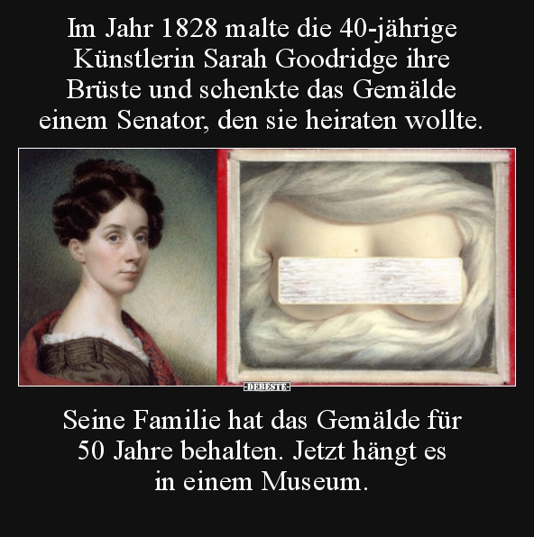 Im Jahr 1828 malte die 40-jährige Künstlerin Sarah.. - Lustige Bilder | DEBESTE.de