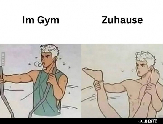 Im Gym - Zuhause... - Lustige Bilder | DEBESTE.de