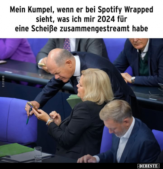 Mein Kumpel, wenn er bei Spotify Wrapped sieht.. - Lustige Bilder | DEBESTE.de