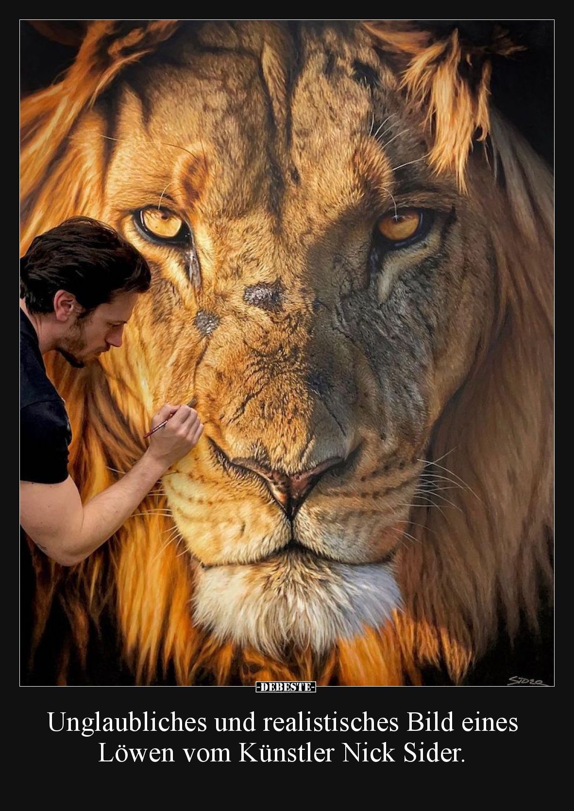 Unglaubliches und realistisches Bild eines Löwen vom.. - Lustige Bilder | DEBESTE.de