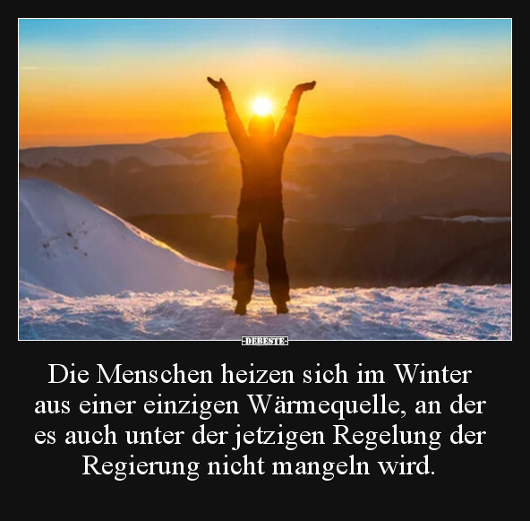 Die Menschen heizen sich im Winter aus einer einzigen.. - Lustige Bilder | DEBESTE.de