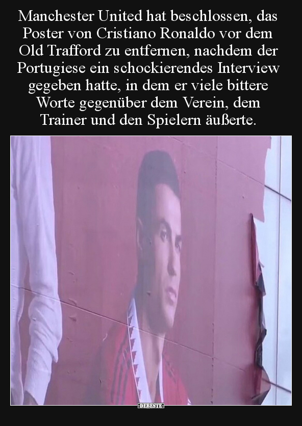 Manchester United hat beschlossen, das Poster von Cristiano.. - Lustige Bilder | DEBESTE.de