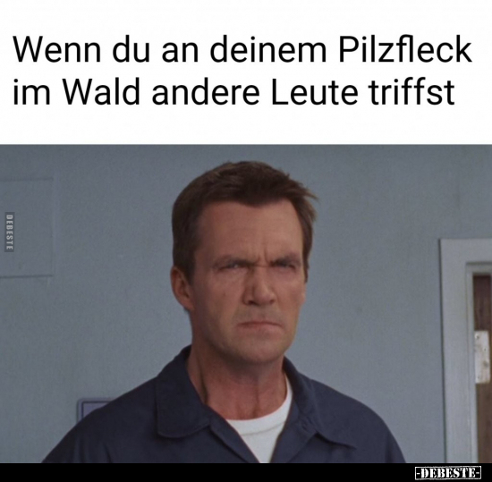 Wenn du an deinem Pilzfleck im Wald andere Leute triffst