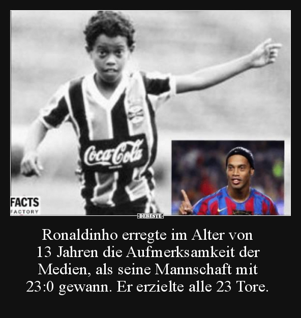 Ronaldinho erregte im Alter von 13 Jahren die.. - Lustige Bilder | DEBESTE.de