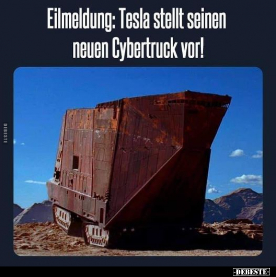 Eilmeldung: Tesla stellt seinen neuen Cybertruck vor!.. - Lustige Bilder | DEBESTE.de