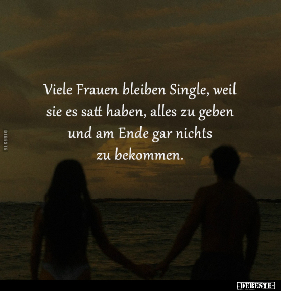 Frauen, Single, Satt, Ende