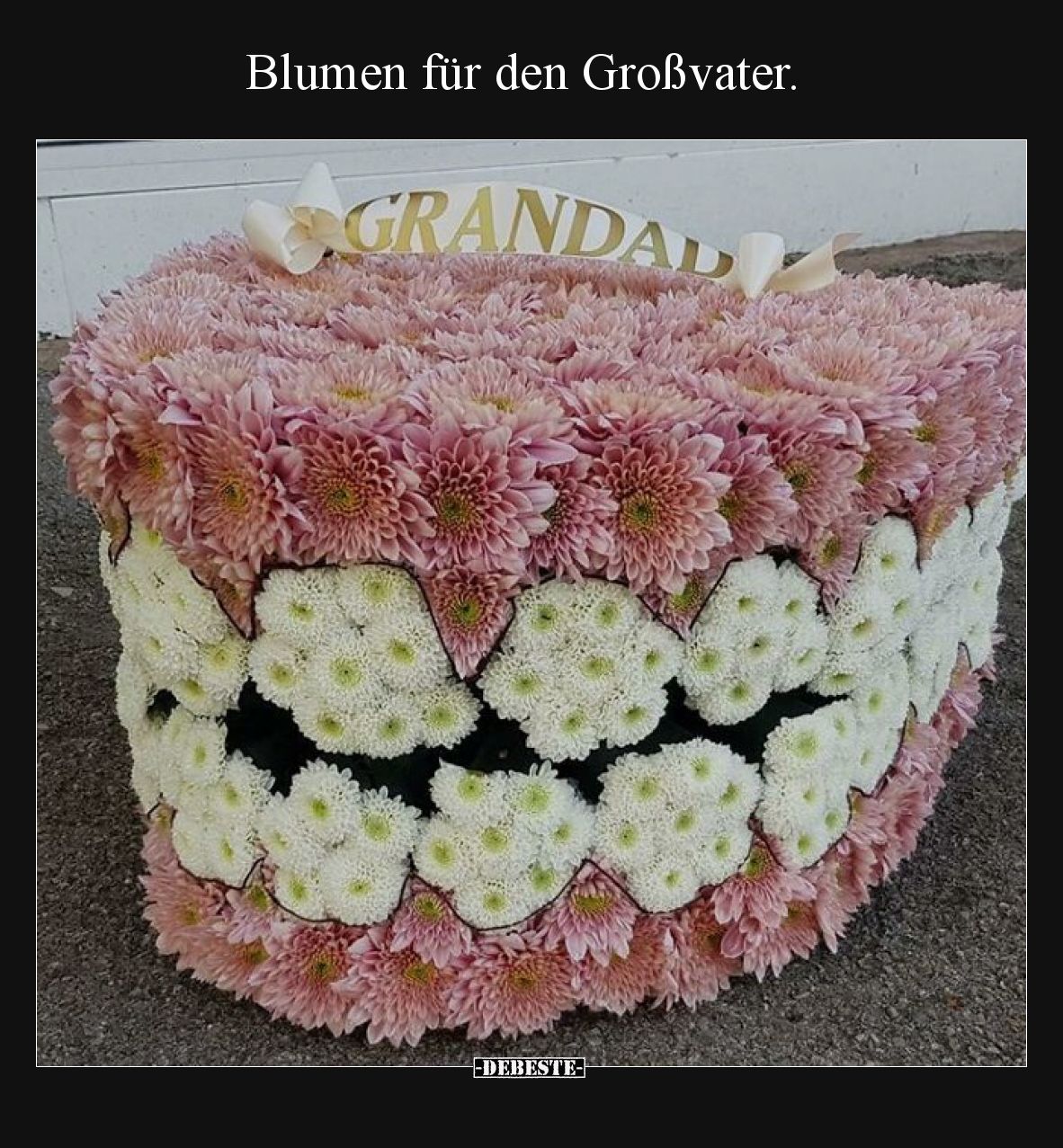 Blumen für den Großvater.