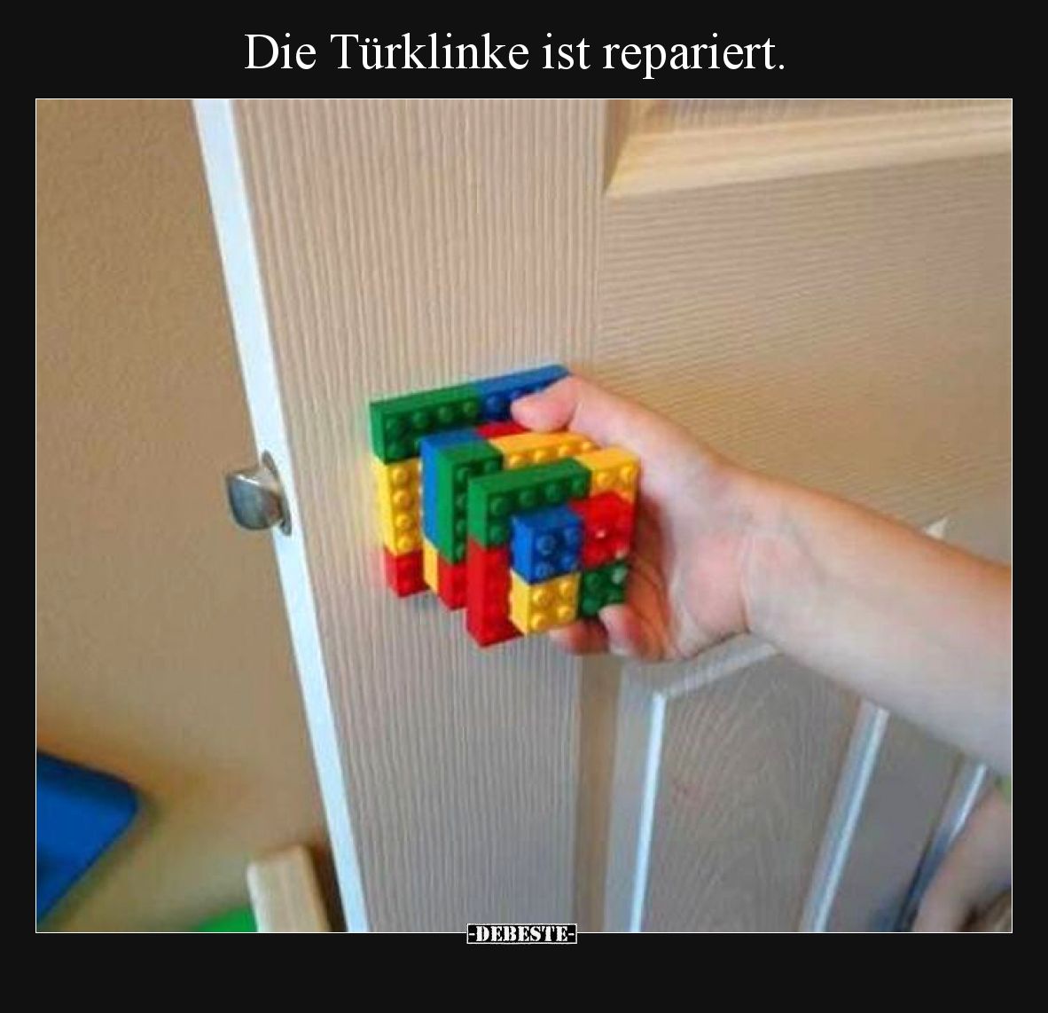 Die Türklinke ist repariert.