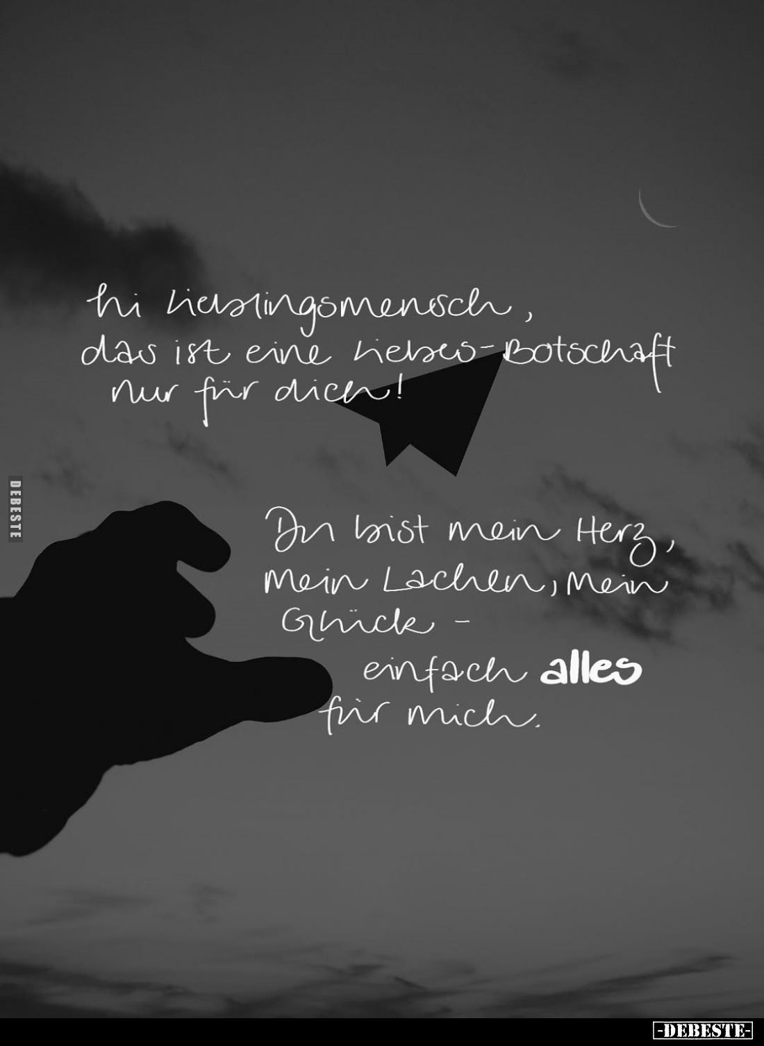 Hi Lieblingsmensch, das ist eine Liebes-Botschaft... - Lustige Bilder | DEBESTE.de