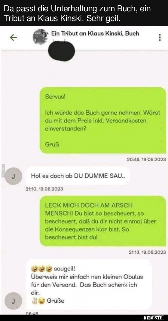 Da passt die Unterhaltung zum Buch, ein Tribut an Klaus.. - Lustige Bilder | DEBESTE.de