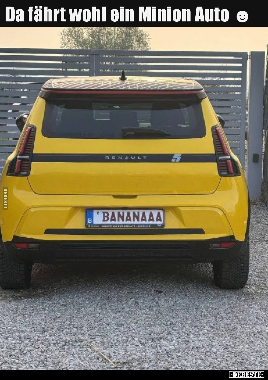 Da fährt wohl ein Minion Auto.