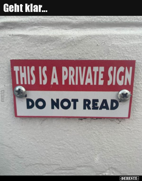 Geht klar...
