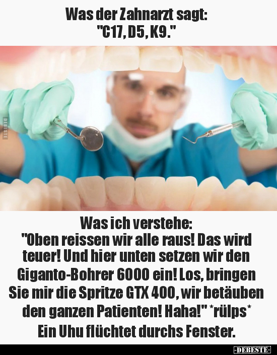 Was der Zahnarzt sagt.. - Lustige Bilder | DEBESTE.de
