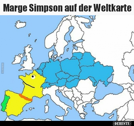 Marge Simpson auf der Weltkarte.. - Lustige Bilder | DEBESTE.de