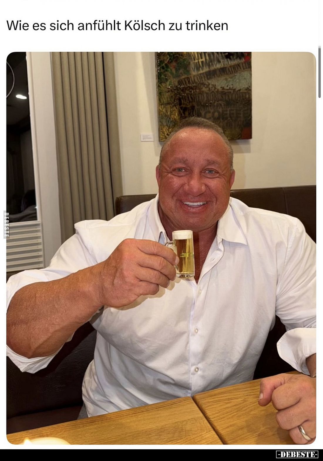 Wie es sich anfühlt Kölsch zu trinken