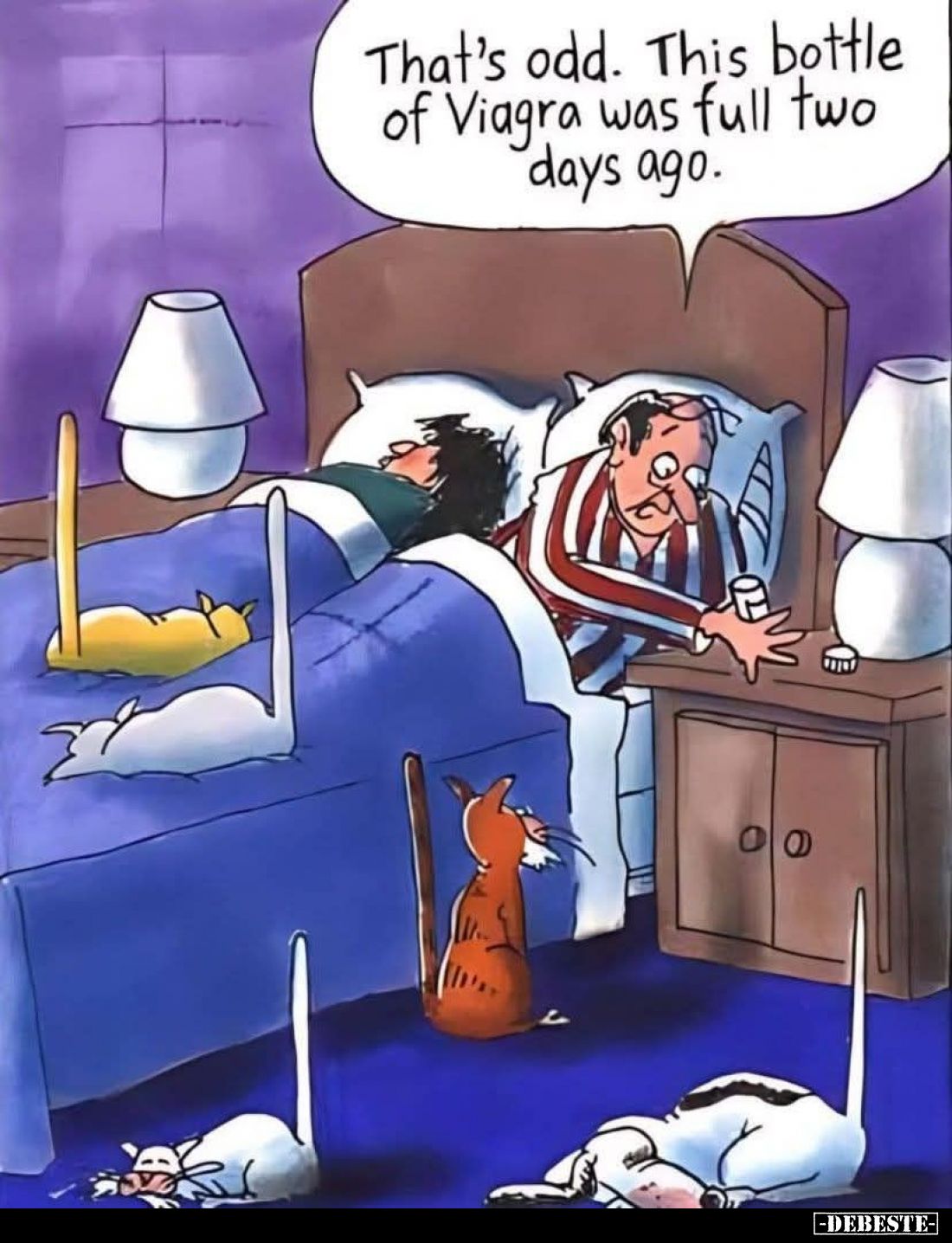 That's odd. This bottle of Viagra was full two days ago.