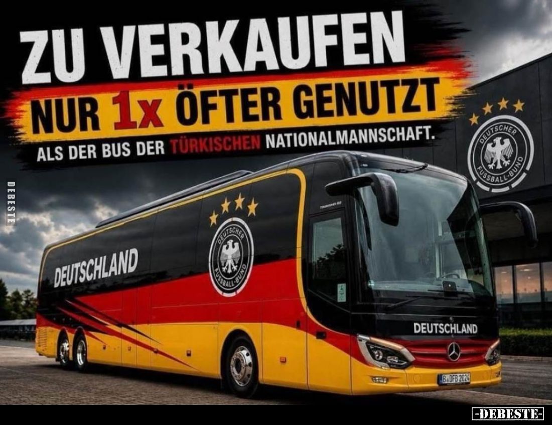 Zu verkaufen.
Nur 1x öfter genutzt
als der Bus der Türkischen Nationalmannschaft.
