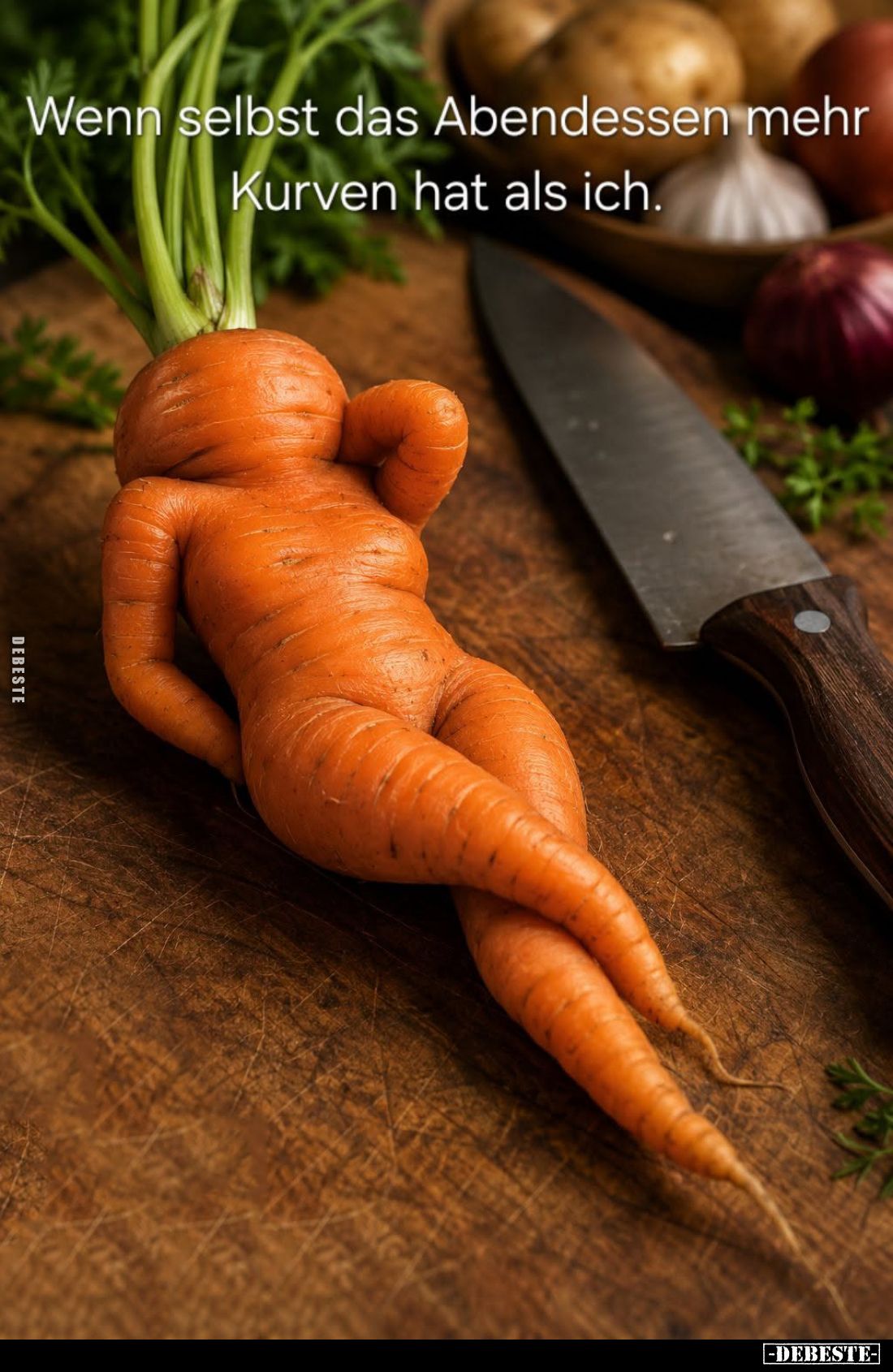 Wenn selbst das Abendessen mehr Kurven hat als ich.