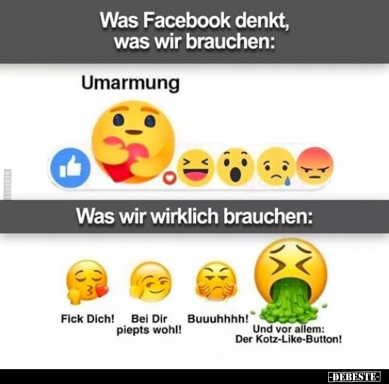 Was Facebook denkt, was wir brauchen.. - Lustige Bilder | DEBESTE.de