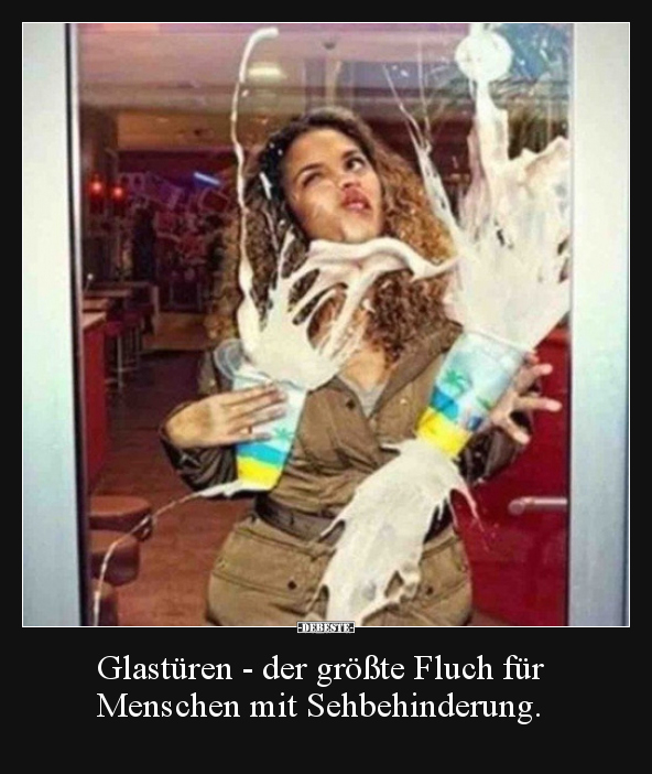 Glastüren - der größte Fluch für Menschen mit.. - Lustige Bilder | DEBESTE.de