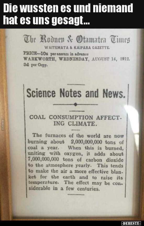 Die wussten es und niemand hat es uns gesagt...