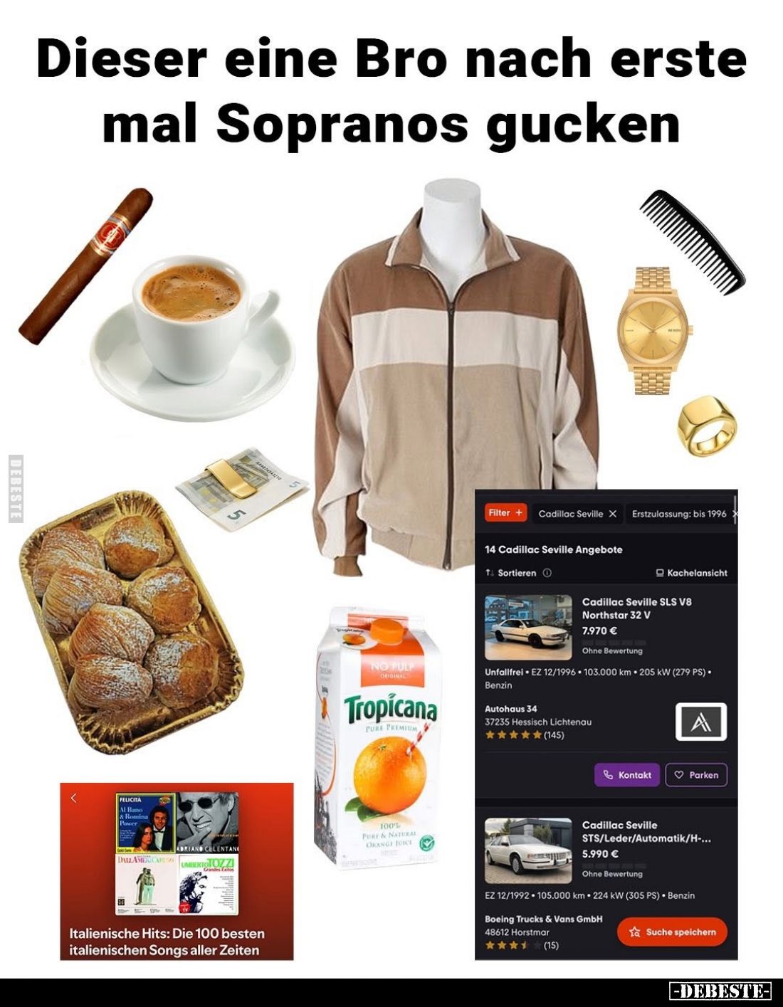 Dieser eine Bro nach erste mal Sopranos gucken.