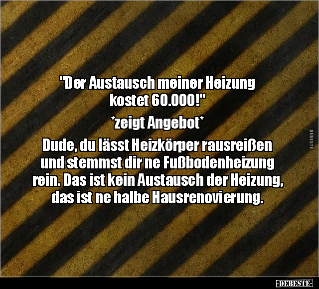 "Der Austausch meiner Heizung kostet 60.000!".. - Lustige Bilder | DEBESTE.de