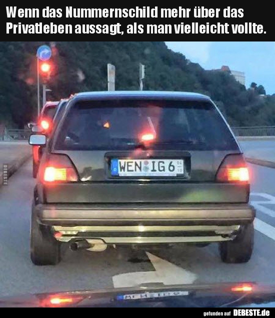 Wenn das Nummernschild mehr über das Privatleben aussagt.. - Lustige Bilder | DEBESTE.de