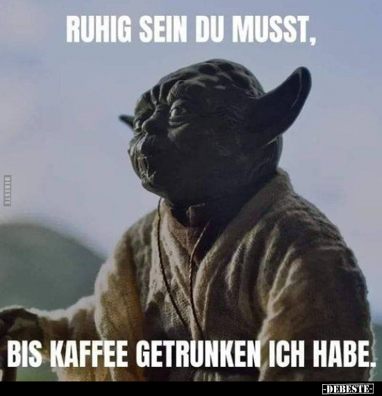 Ruhig sein du musst, bis Kaffee getrunken ich habe... - Lustige Bilder | DEBESTE.de