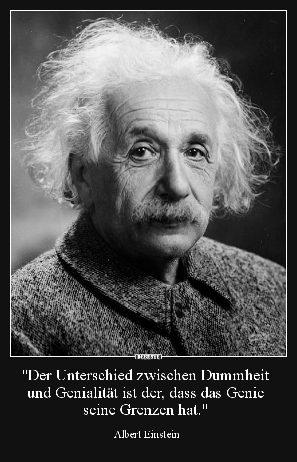 "Der Unterschied zwischen Dummheit und Genialität.." - Lustige Bilder | DEBESTE.de