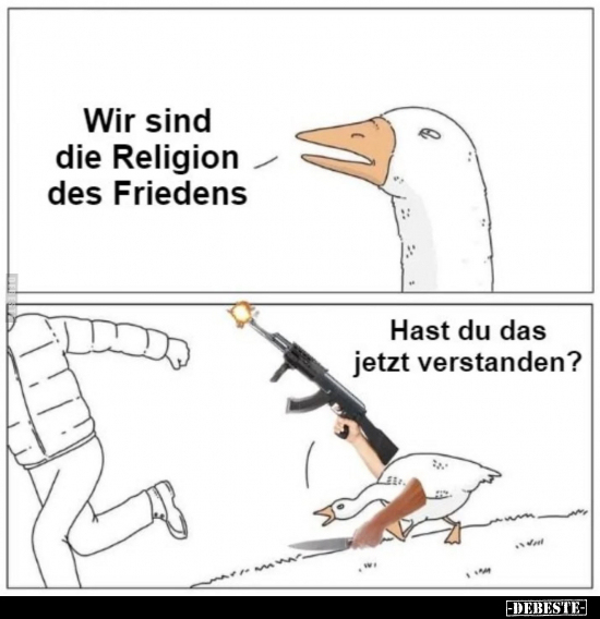 Wir sind die Religion des Friedens. Hast du das jetzt verstanden?.. - Lustige Bilder | DEBESTE.de