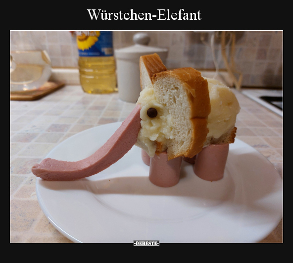 Würstchen-Elefant.. - Lustige Bilder | DEBESTE.de