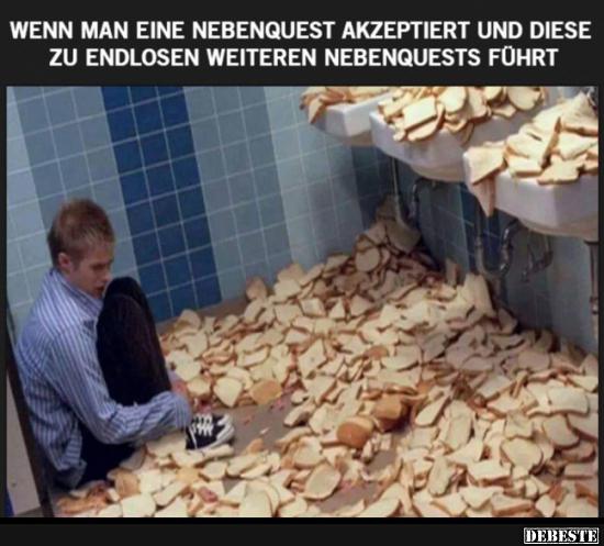 Wenn man eine Nebenquest akzeptiert..