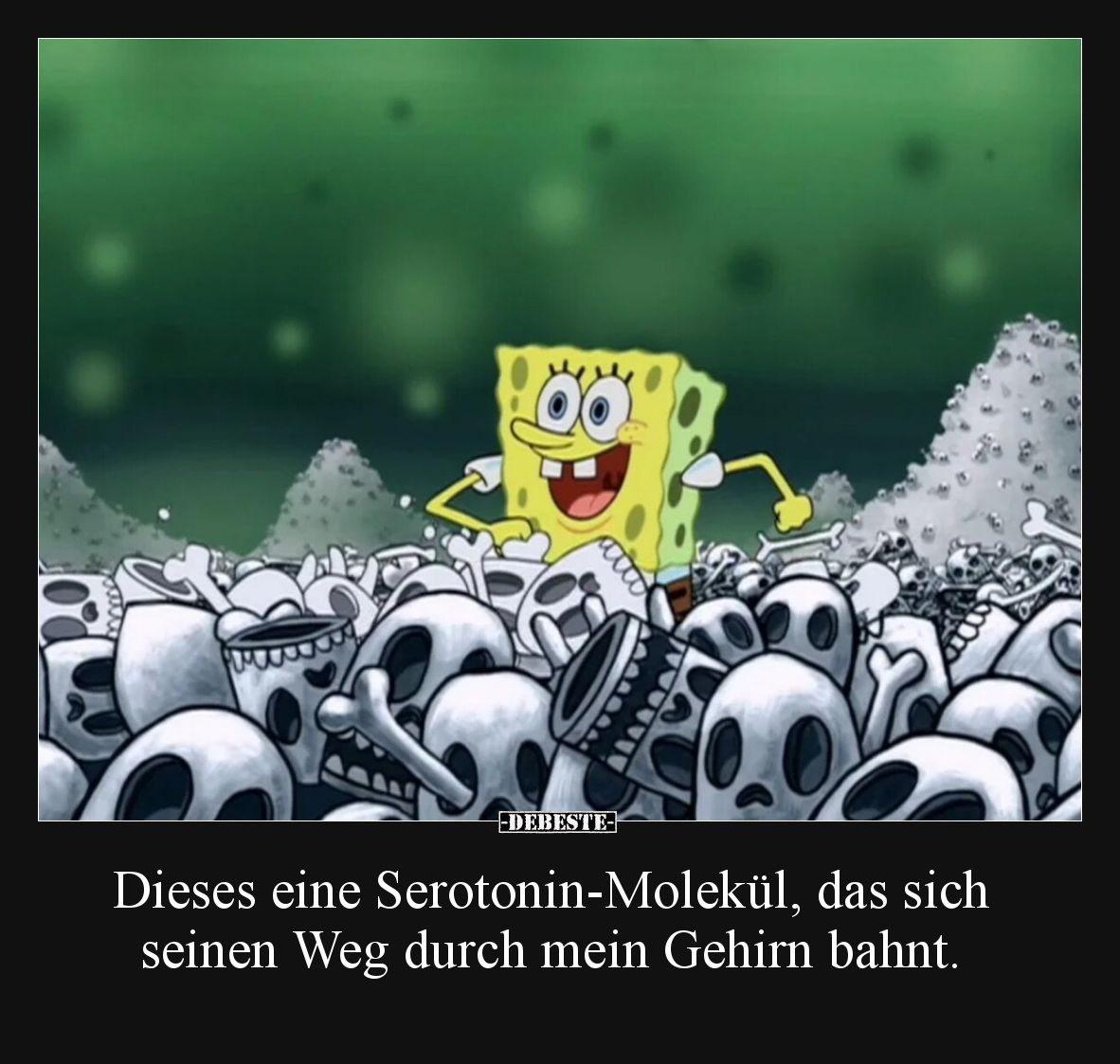 Dieses eine Serotonin-Molekül, das sich seinen Weg durch mein Gehirn bahnt.