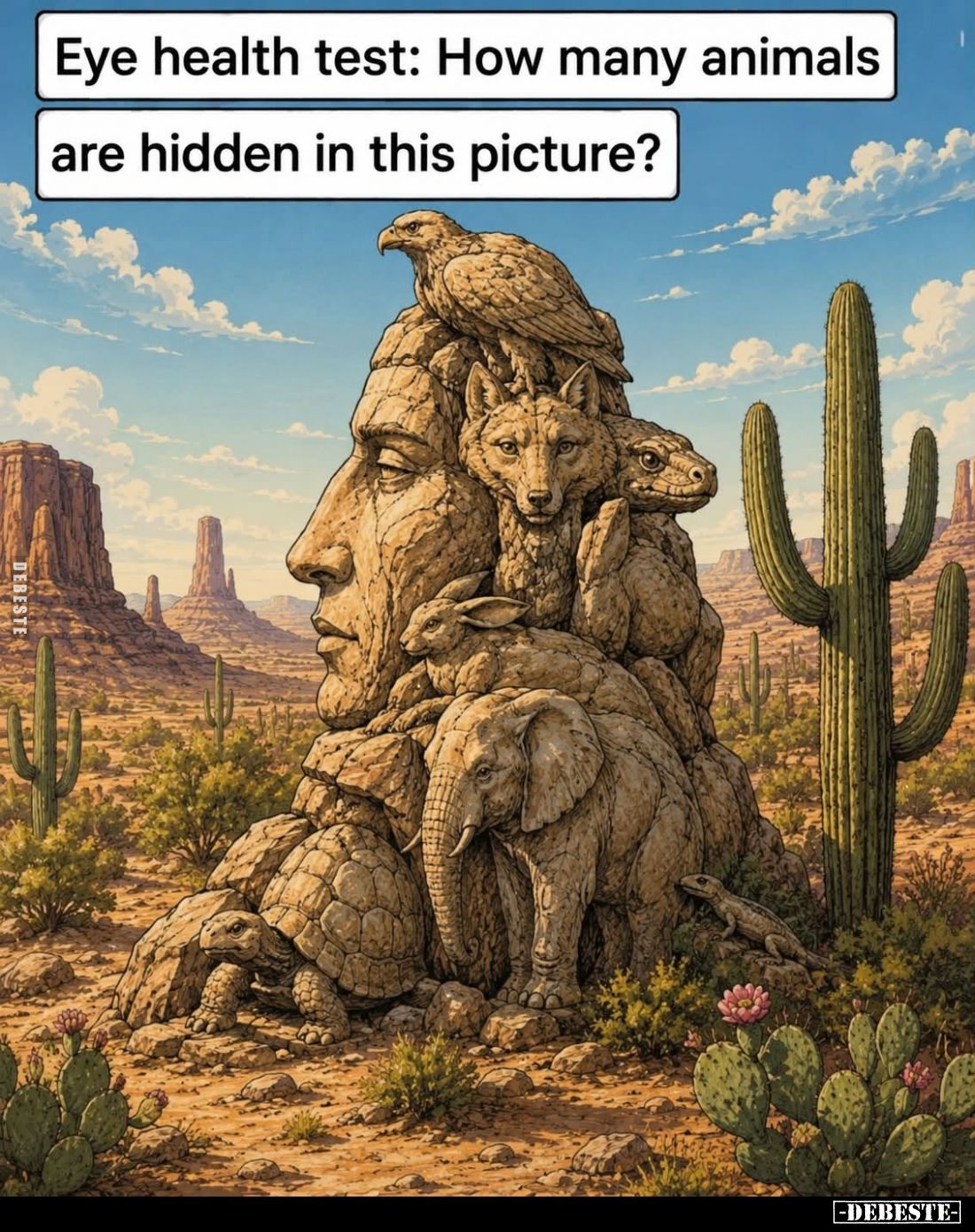 Eye health test: How many animals are hidden in this picture?